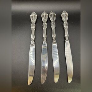 Oneida Michelangelo 4 Knives Heirloom Stainless Flatware Replacements